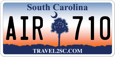 SC license plate AIR710