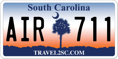 SC license plate AIR711