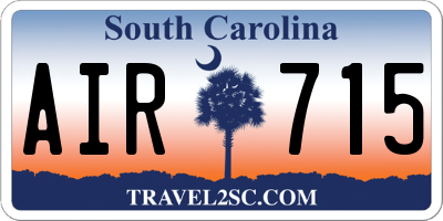 SC license plate AIR715