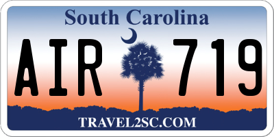 SC license plate AIR719