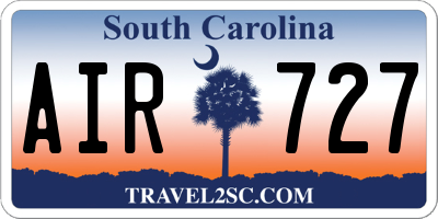 SC license plate AIR727