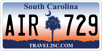 SC license plate AIR729