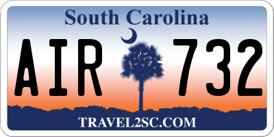 SC license plate AIR732