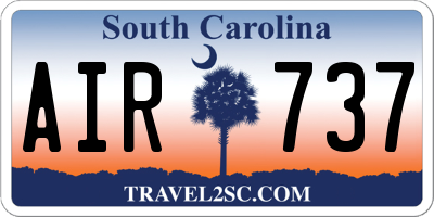 SC license plate AIR737
