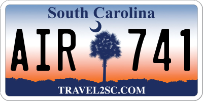 SC license plate AIR741