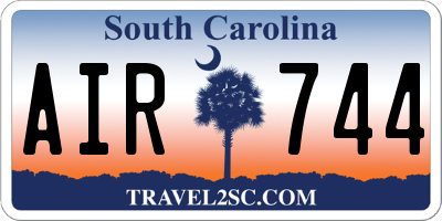 SC license plate AIR744