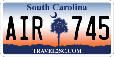 SC license plate AIR745