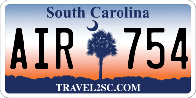 SC license plate AIR754