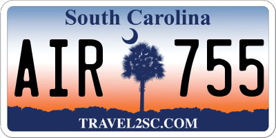 SC license plate AIR755