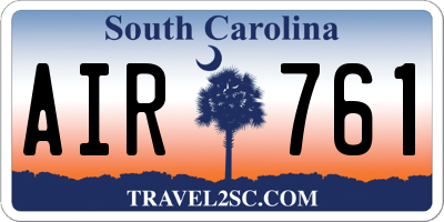 SC license plate AIR761