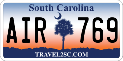 SC license plate AIR769