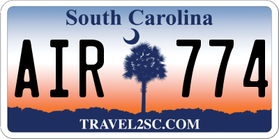 SC license plate AIR774