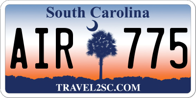 SC license plate AIR775