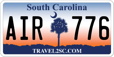 SC license plate AIR776