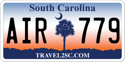 SC license plate AIR779