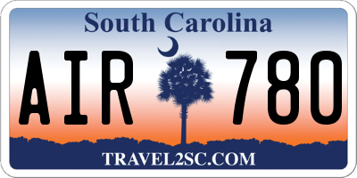 SC license plate AIR780