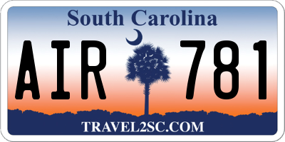 SC license plate AIR781