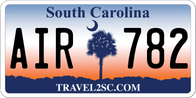 SC license plate AIR782