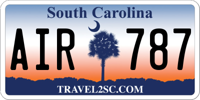 SC license plate AIR787