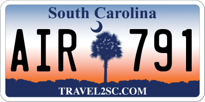 SC license plate AIR791