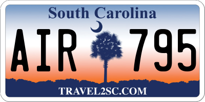 SC license plate AIR795