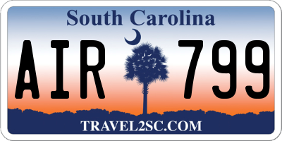 SC license plate AIR799