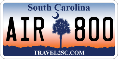 SC license plate AIR800