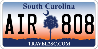 SC license plate AIR808