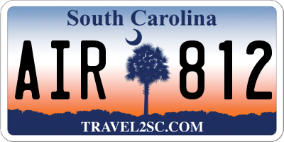 SC license plate AIR812