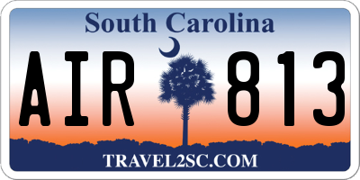 SC license plate AIR813
