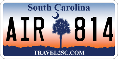 SC license plate AIR814