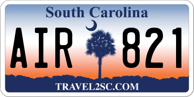SC license plate AIR821
