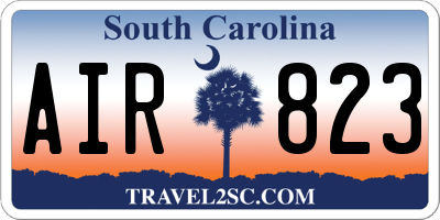 SC license plate AIR823