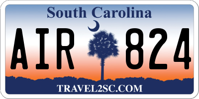 SC license plate AIR824