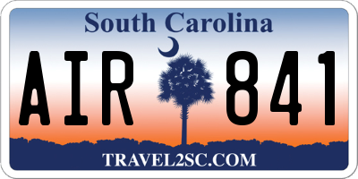 SC license plate AIR841