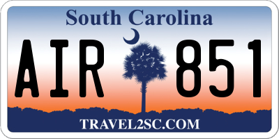 SC license plate AIR851
