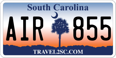 SC license plate AIR855
