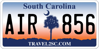 SC license plate AIR856