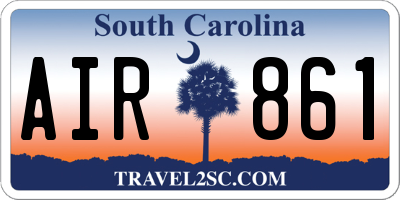 SC license plate AIR861
