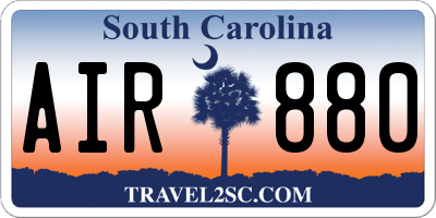 SC license plate AIR880