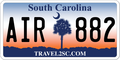 SC license plate AIR882