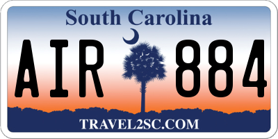 SC license plate AIR884