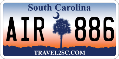 SC license plate AIR886
