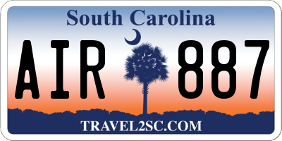 SC license plate AIR887