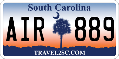 SC license plate AIR889