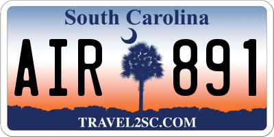 SC license plate AIR891