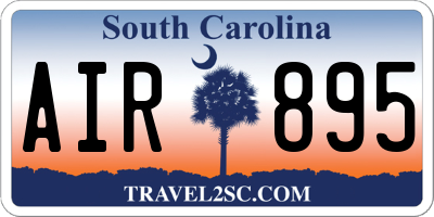SC license plate AIR895