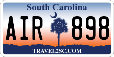 SC license plate AIR898