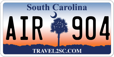 SC license plate AIR904