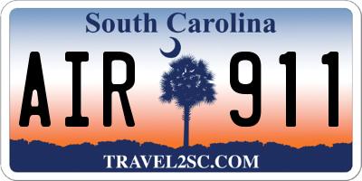 SC license plate AIR911